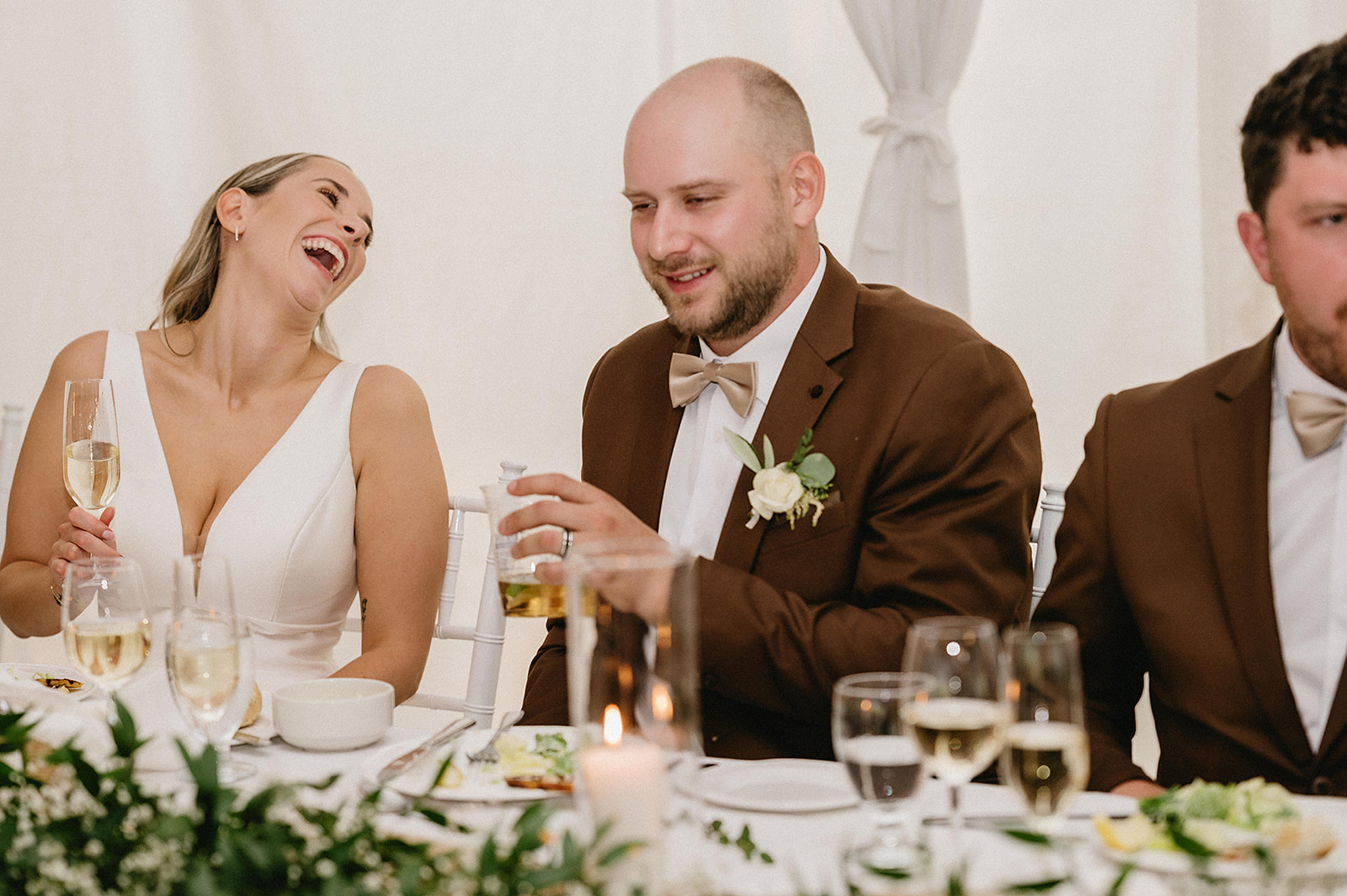 Wedding reception speeches and emotional moments Muskoka wedding