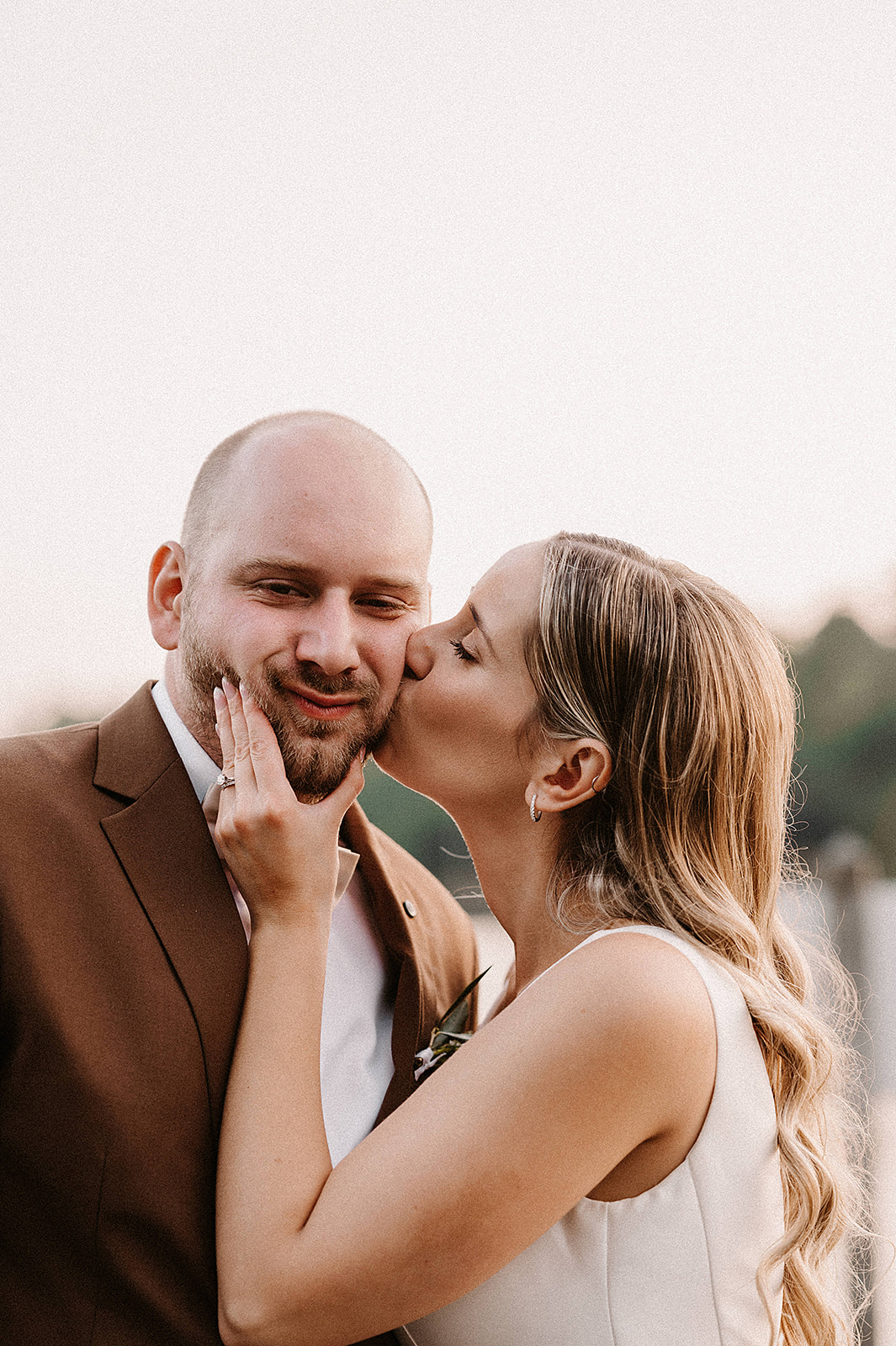 Romantic waterfront wedding portraits in Muskoka Ontario